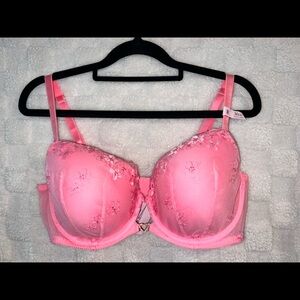 Victoria's Secret Dream Angles Pink Floral Lace Demi Bra